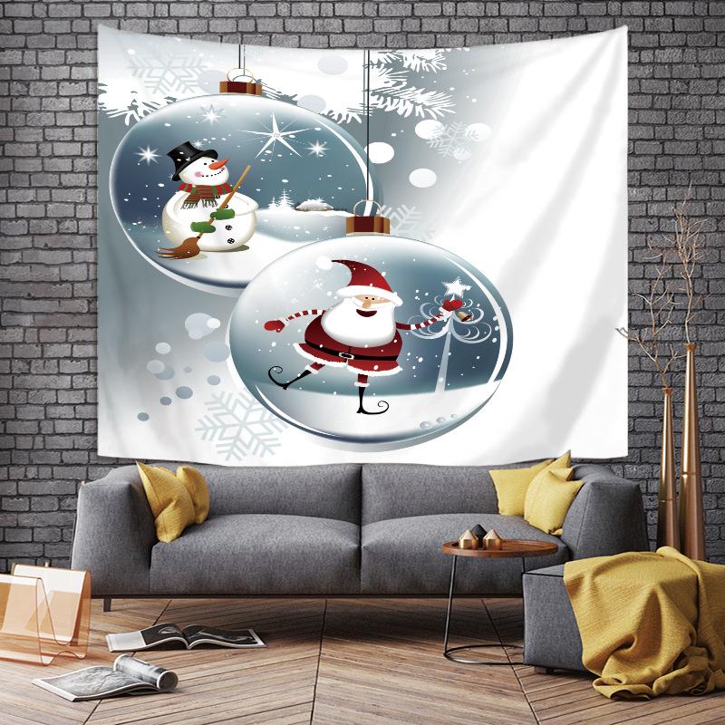 Tapiserie vánoční série, sněhové vločky, los, vánoční stromky, ozdobné tapiserie Santa Clause