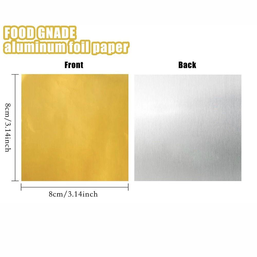 Square Aluminum Foil Paper 9 Colors Candy Wrapping Paper New Foil Sheets