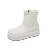 White French Retro Short Boots Children's 2025 Autumn and Winter New Versatile Elastic Thin Boots Muffin Thick-soled Martin Boots