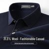 SHANSHAN Men's Summer Wool Blend Polo Knit Shirt