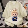 Summer New 2025 Women Labubu Anime Printing Short Sleeved T Shirt Round Neck Daily Fashion Clothes