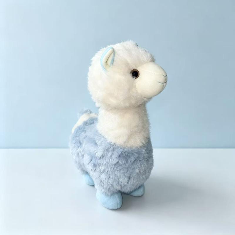 1Pcs Cute Alpaca Plush Toy Soft Fluffy Stuffed Sheep Doll Lovely Cartoon Ornament for Baby Soothing Companion Gift