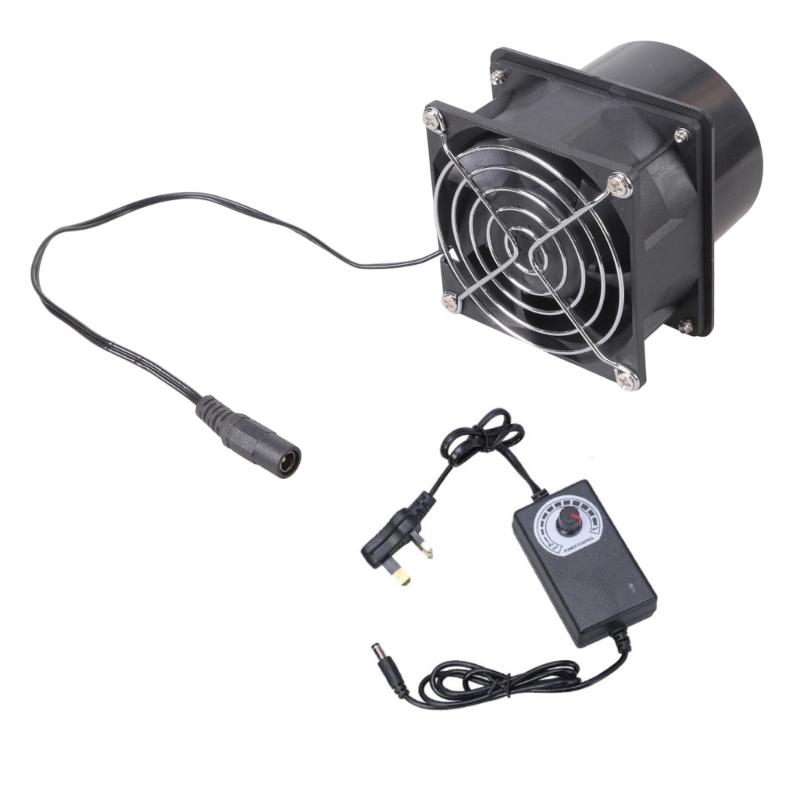 12V 80mm Duct Fan Inline Air Duct Fan With Adjustment Speed Control For Bathroom Kitchen Greenhouse Ventilation 1