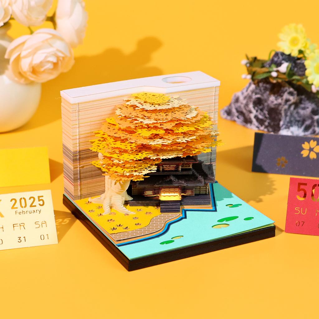 3D Užrašinė Individualus Kalendorius Meilės Medis Namelis Popierinė Užrašinė Žymeklis Rašiklio Laikiklis Stalui Akrilinė Dėžutė Dovana Kawaii Raštinės Reikmenys