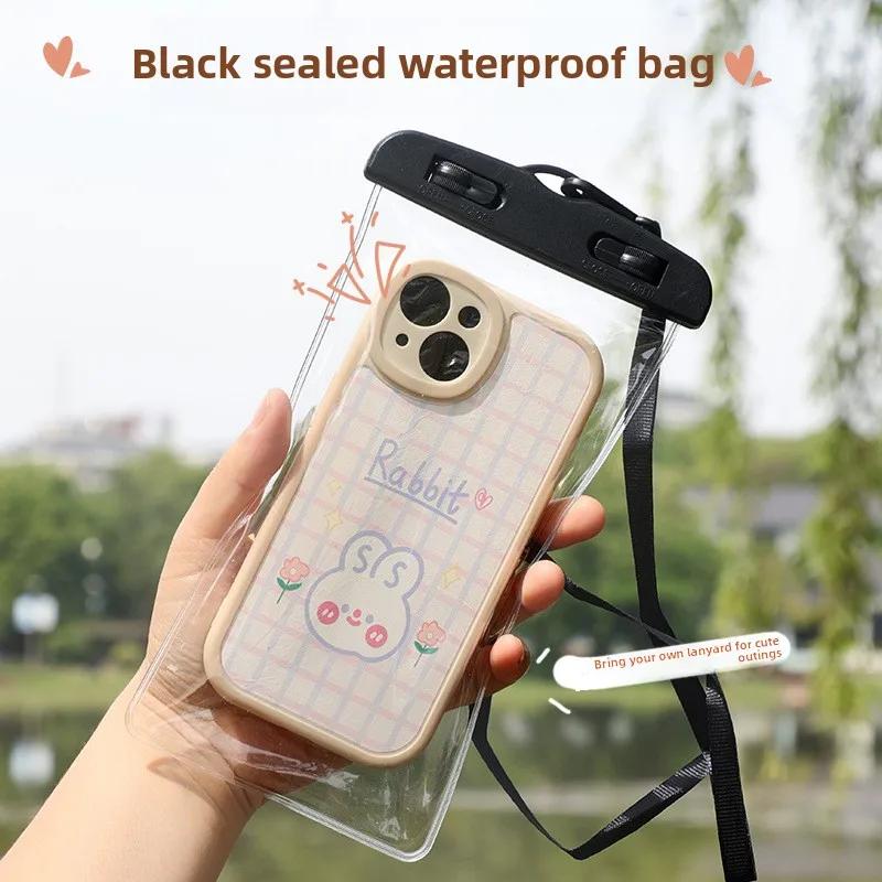 

Waterproof Phone Bag Pouch for Apple IPhone Xiaomi Samsung Swimming Drifting Cute Touchable Lanyard Cartoon Anti Sinking Airbag