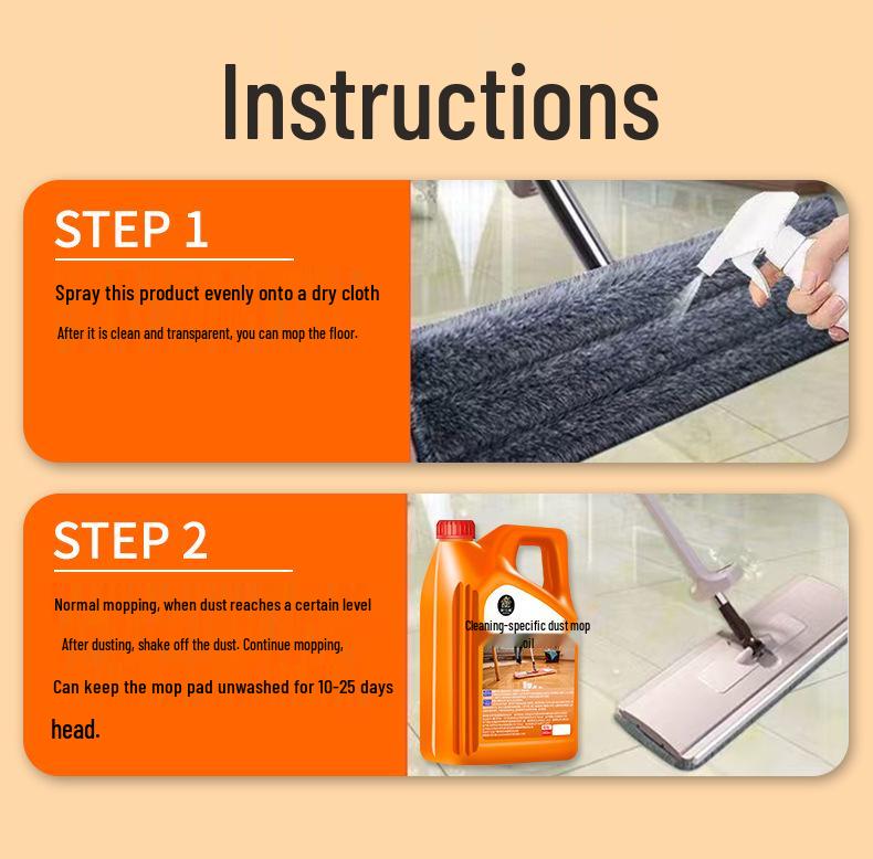 Concentrated Dust Mop Oil for Hotels and Commercial Marble Tile Floor Cleaning