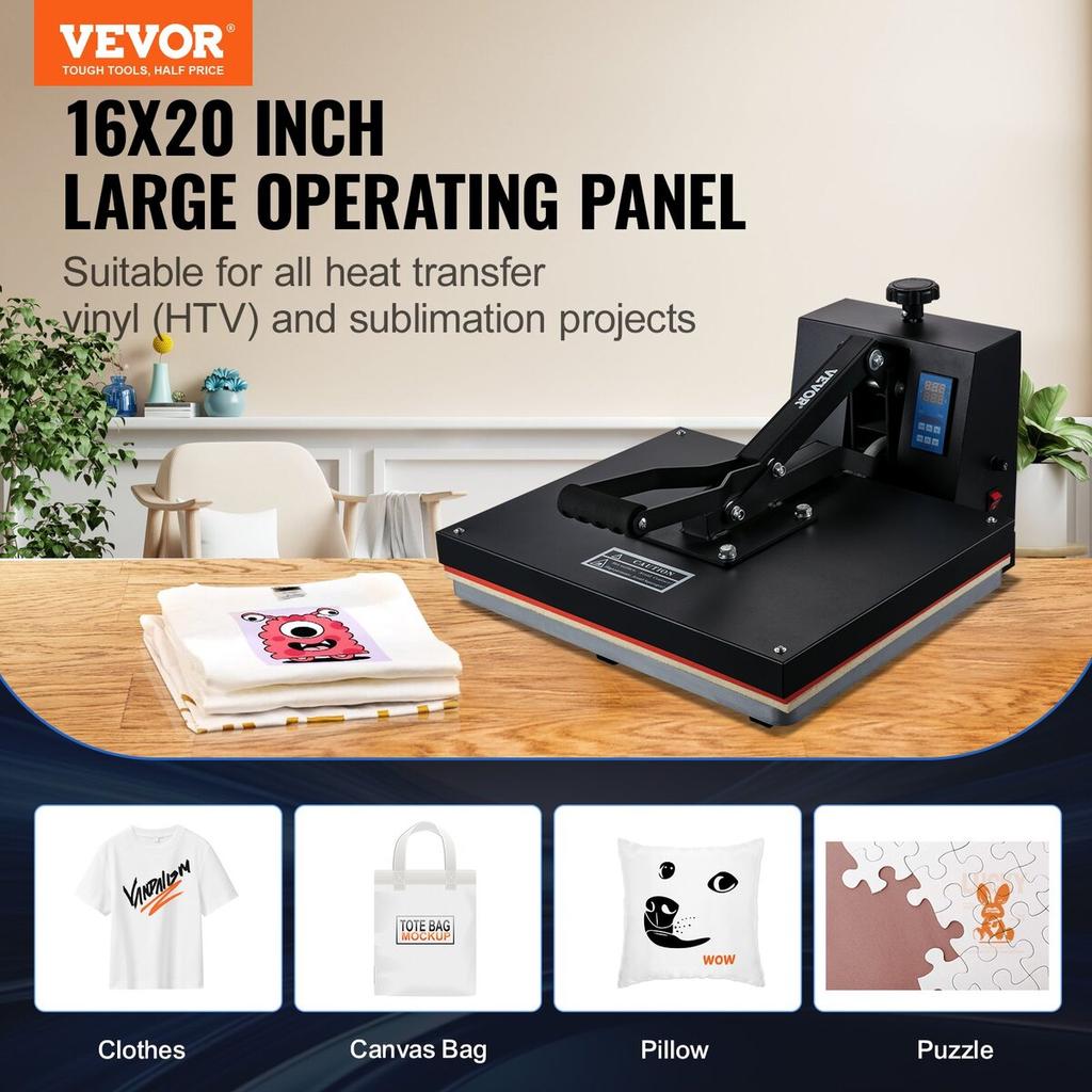 Heat Press Machine 16 X 20 In Sublimation Printer Transfer for DIY T-shirt