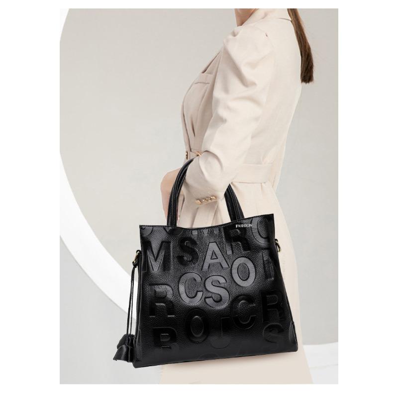 Neue trendige Handtasche aus Rindsleder mit großer Kapazität für Damen im Herbst und Winter