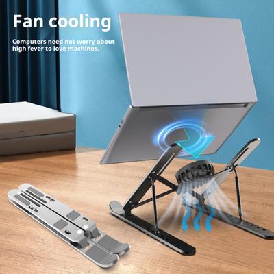 Computerständer Laptop-Halter mit Kühlventilator Hohe Stabilität Höhenverstellbar Universal Tragbar Notebook Laptop Halterung
