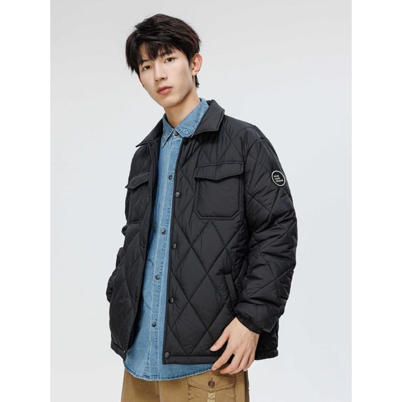 Winter Cotton-padded Men Coat Fashion Winter Lapel Cotton-padded Jacket Men Tooling Long Sleeve Warm Cotton-padded Jacket Men Clothing.