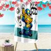 Dog Man Print Beach Towel, Large Soft Quick Dry Towel for Beach Camping Swimming