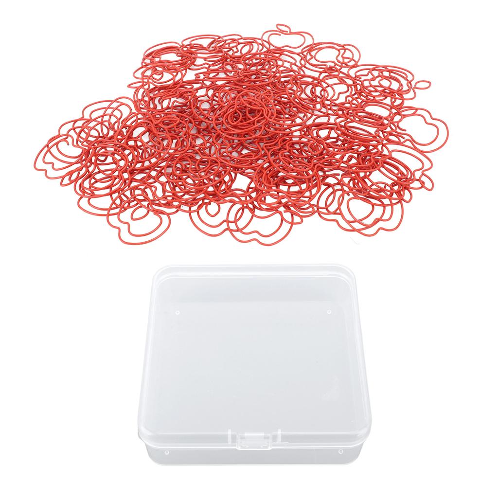 100pcs Fruit Paper Clips Cute Bookmark Pare Clips Portable Funny Small Paper Clips with Transparent 