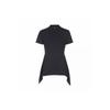 Bermudagrass Draped Long Top Black