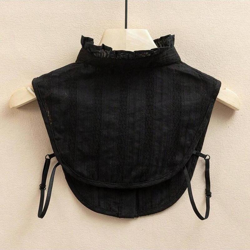 Fake Collar Children's Sweater Decoration Ruffle Edge Stand Collar Half Body Doll Collar Autumn Winter Spring Base Jacquard Cotton Shirt Round Neck