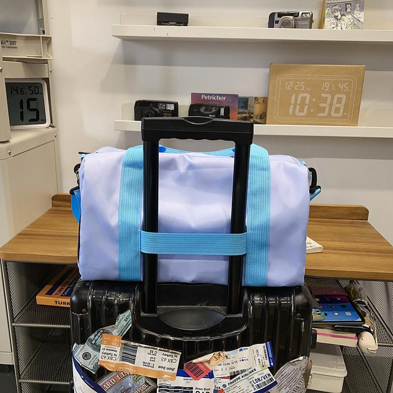 New large-capacity Korean casual shoulder bag, fitness outing travel storage duffle bag, sports bag