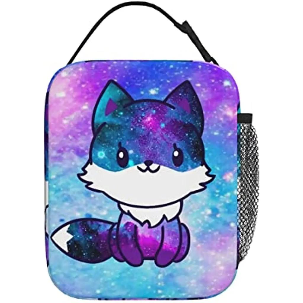 Galaxy Fox Insulated Lunch Box Bag Portable Lunch Tote For Women Men And Kids