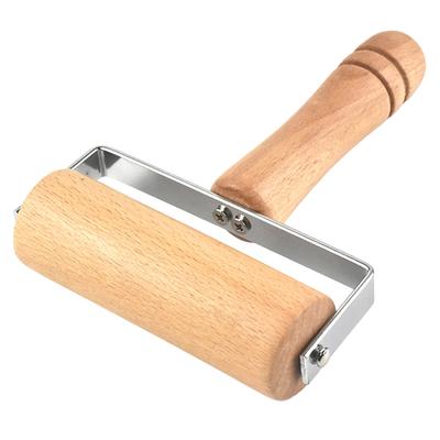 Hölzernes Nudelholz zum Backen von Teig und Gebäck, Pizzaroller mit Griff, antihaftbeschichtet, für die Küche, Doppelkopf