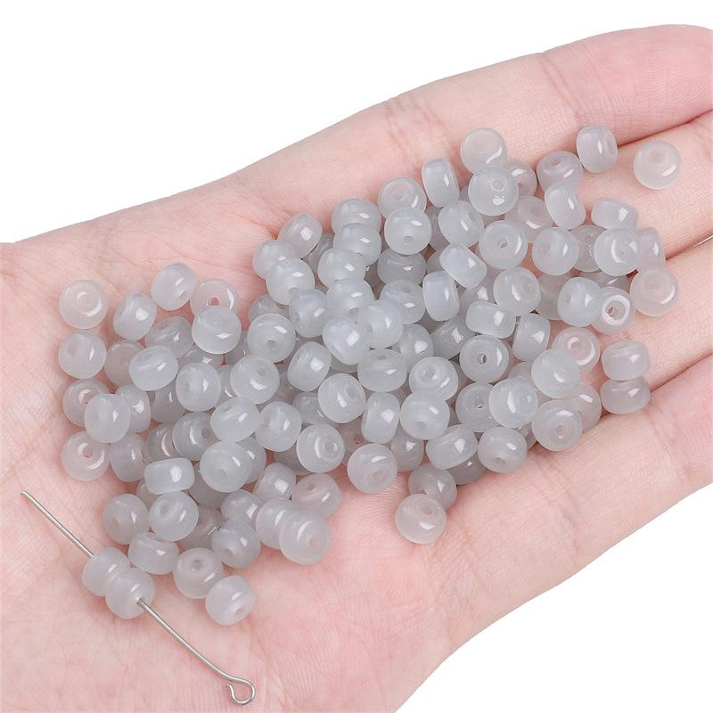 Black & White Glass Beads: Transparent Round, Crystal, Wheel, Bamboo - DIY Handcrafted Bracelet & Necklace Jewelry