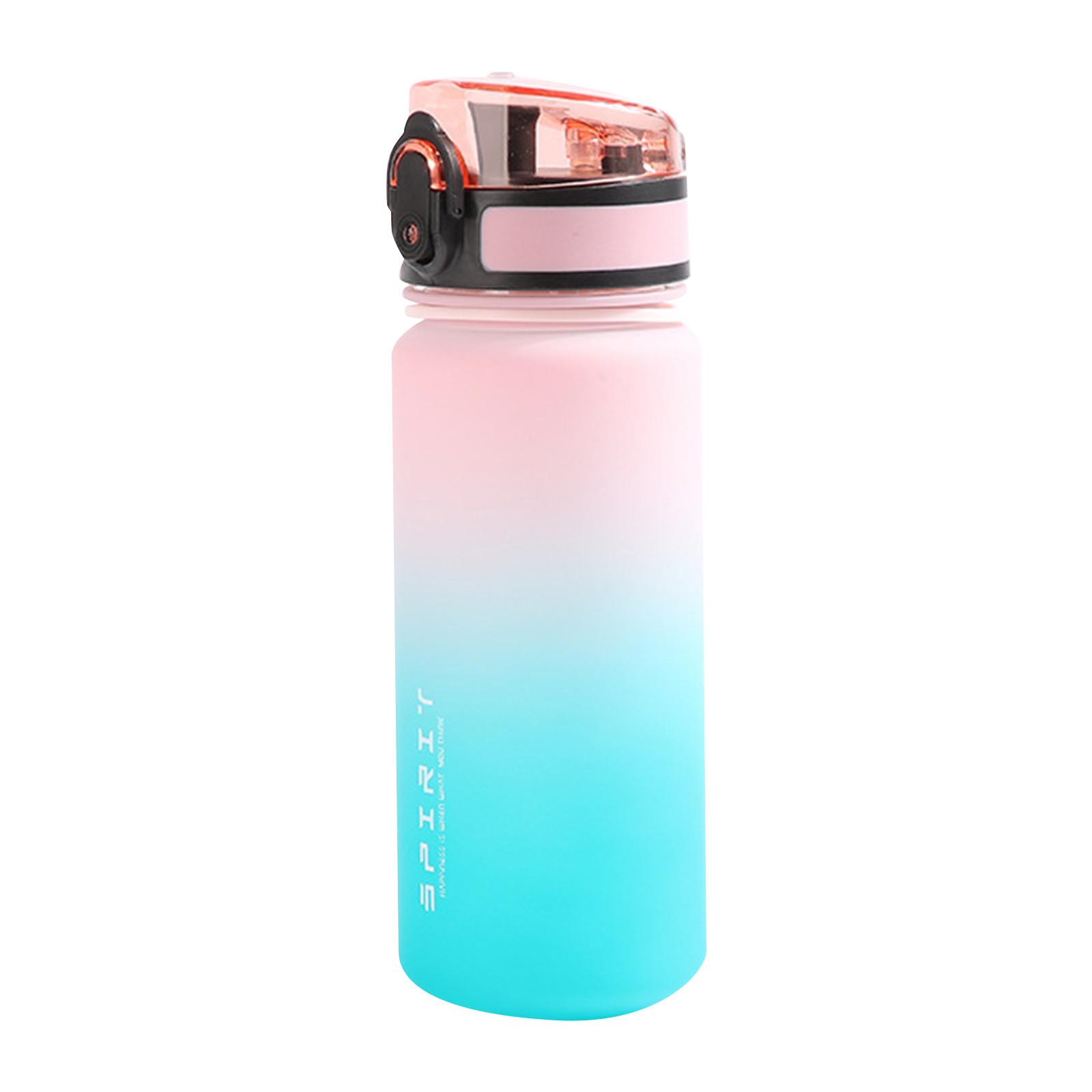 

Large Capacity Outdoor Sports Water Cup Gradient Color Portable Cup With High Value Plastic Cup Locking Buckle Bouncing Cup One Size розовый