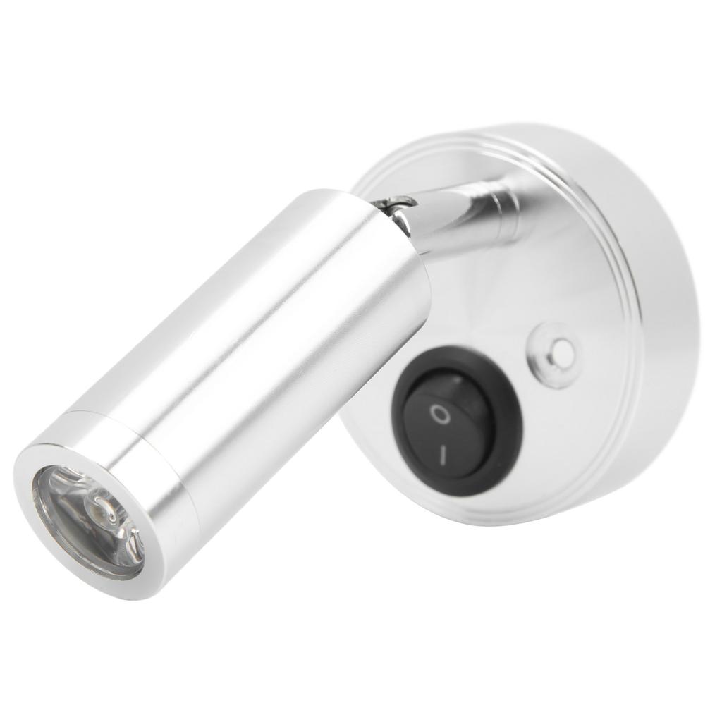 12‑24V 3W LED Reading Light Bedroom Bedside Lamp   Aluminum Alloy for Boat RV SUV Trailer
