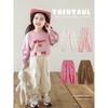 Girls' Stylish Elastic Waist Casual Cargo Pants
