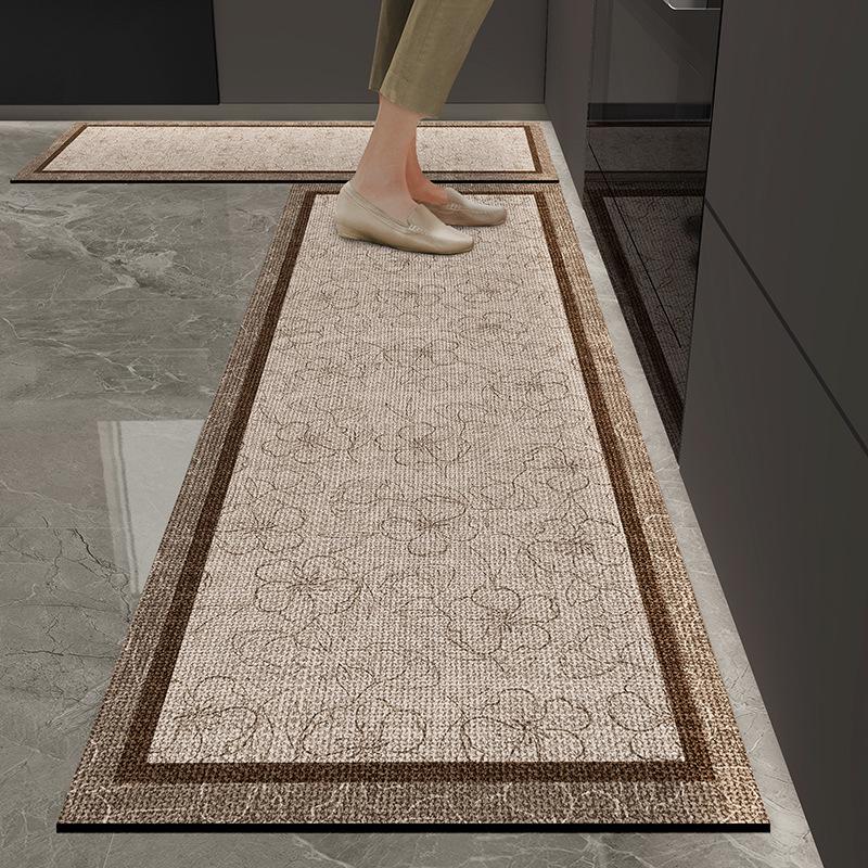 Diatom Mud Non-Slip Kitchen & Bathroom Mat - Water & Oil Absorbent, Dirt-Resistant, Anti-Fall Foot Pad 40x60cm Thick Non-slip Diatom Mud
