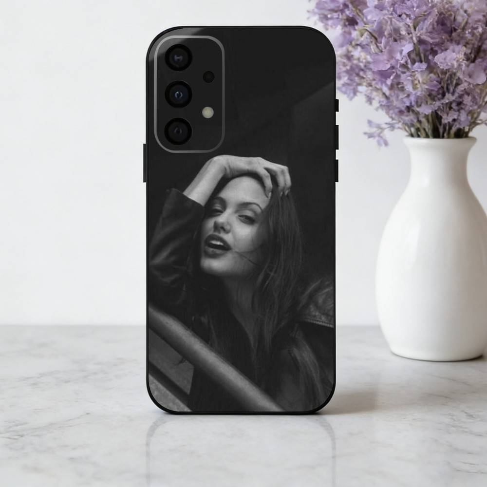 Bold A-Angelina J-Jolie Actress Phone Case For Samsung Galaxy A73,A72,A71,A70,A53,A52,A51,Others Soft Black Cover