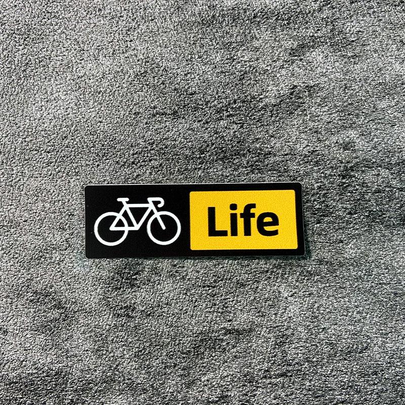 2PCS Bike Life Waterproof Vinyl Sticker, Fashion Decal for Car Motorcycle Bicycle Helmet Exterior Styling Decor Accessories