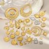 CARLIDANA Vintage Waterproof Stainless Steel Gold Plated Sun Moon Evil Eye Heart Lock Charms for DIY Jewelry Making Women