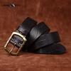 Ice Crack Bronze Buckle Thick Top Layer Cowhide Belt Men's Genuine Leather Fashion Trend Personality Jeans Belt