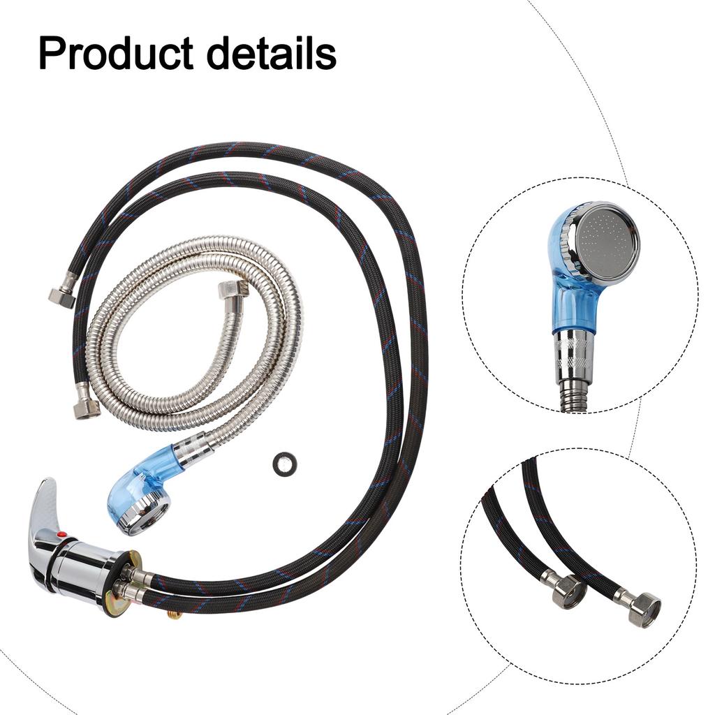 Shampoo Bed Faucet with Sprayer Hose for Barber Shop Bathtub Sink Faucet Zinc Alloy Leak Proof Valve Core Build