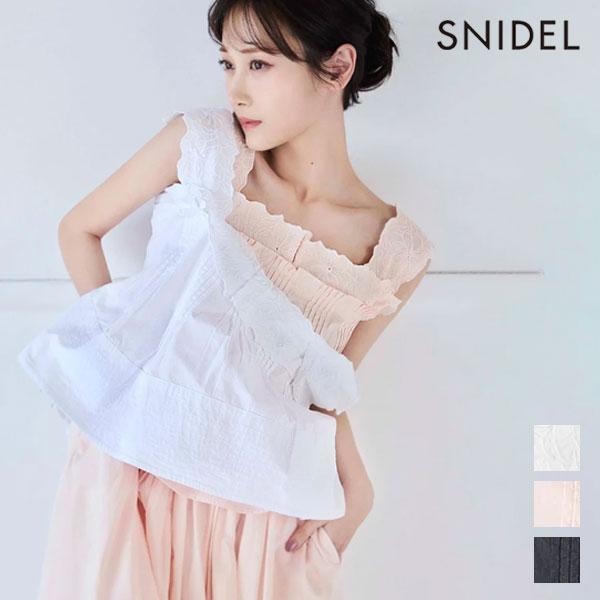 SNIDEL Tops 26 Spring/Summer Embroidered Tops Sleeveless Mid-length Blouse swfb261177