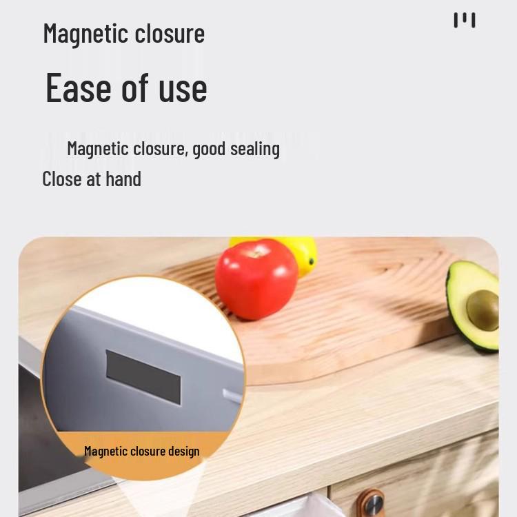 Foldable Wall-Mounted Trash Bag Holder for Kitchen & Bathroom