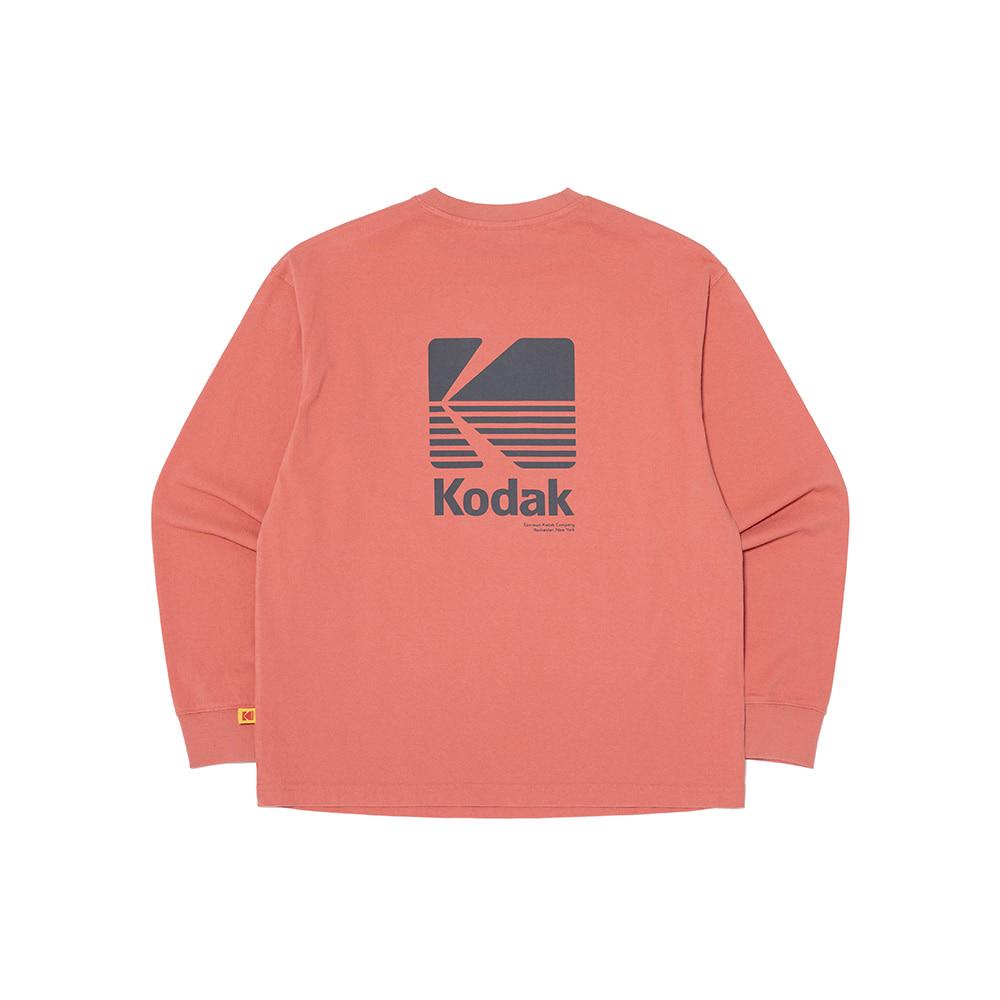 KODAK Big Logo Graphic Long Sleeve T-Shirt Pink