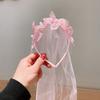 3D Princess Headband Versatile Hair Headband Cute Pearl Crown  Girls Birthday Party Photo Props