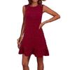Women's Summer Sleeveless Lace-up Solid Color Casual Dress