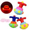 4Pcs Led Light Up Flashing Tops Spinner Toys Gyroscope Toys For Kids Gifts Rotating Gyro Fidget Spinner Birthday Party Favors