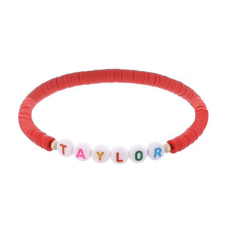 12pcs/set Taylors Bracelets Beaded Wristband Friendship Bangle for Women Letter Clay Beads Bracelets for Swiftie Fans