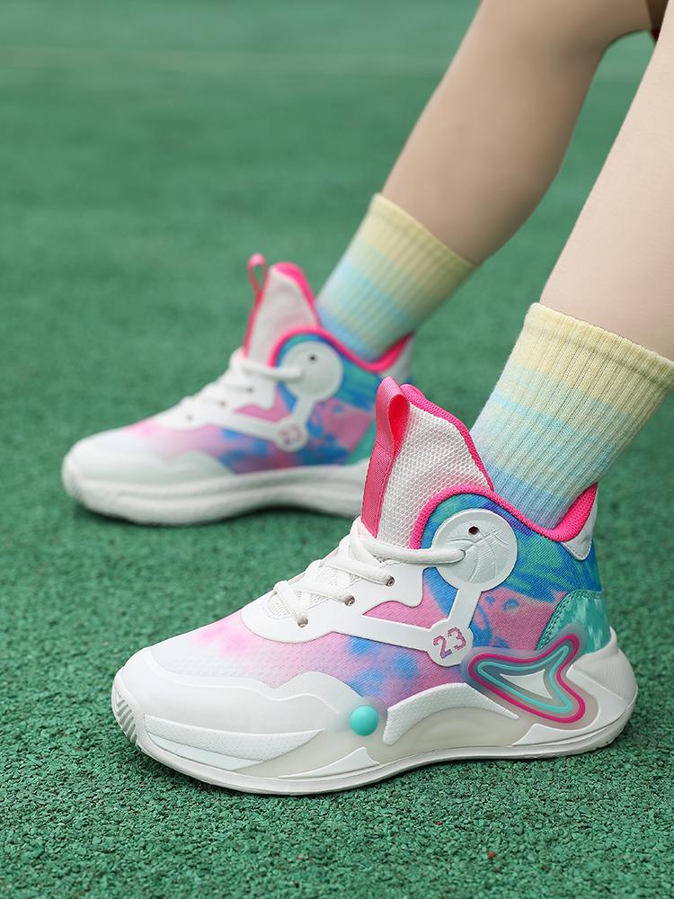 Tênis de Basquete Infantil Malha Respirável Tênis da Moda para Meninos Tênis Esportivo Escolar para Meninas Tênis Casuais Infantis Atlético para Exterior