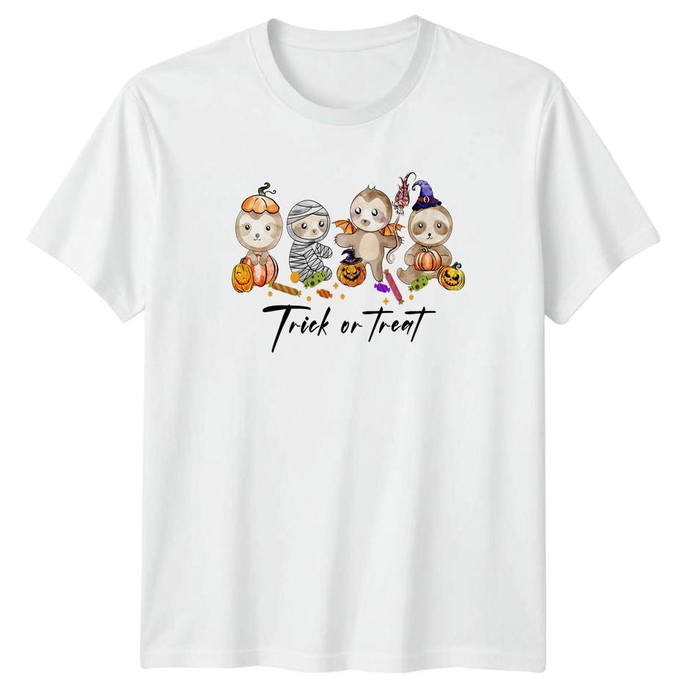Trick Or Treat TShirt Sloths Halloween Gift For Him And Her S