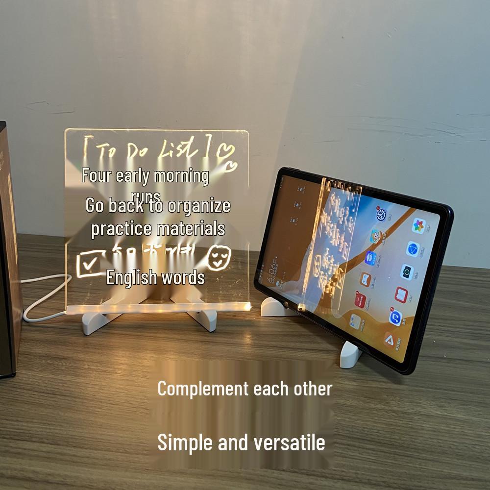 LED Fluorescent DIY Acrylic Message Board - Erasable and Luminous