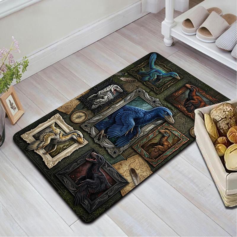 Prehistoric Creatures Pattern Rug Floor Mat for Living Room or Bedroom Soft and Comfortable Carpet a Gift for Birthday and Holiday.