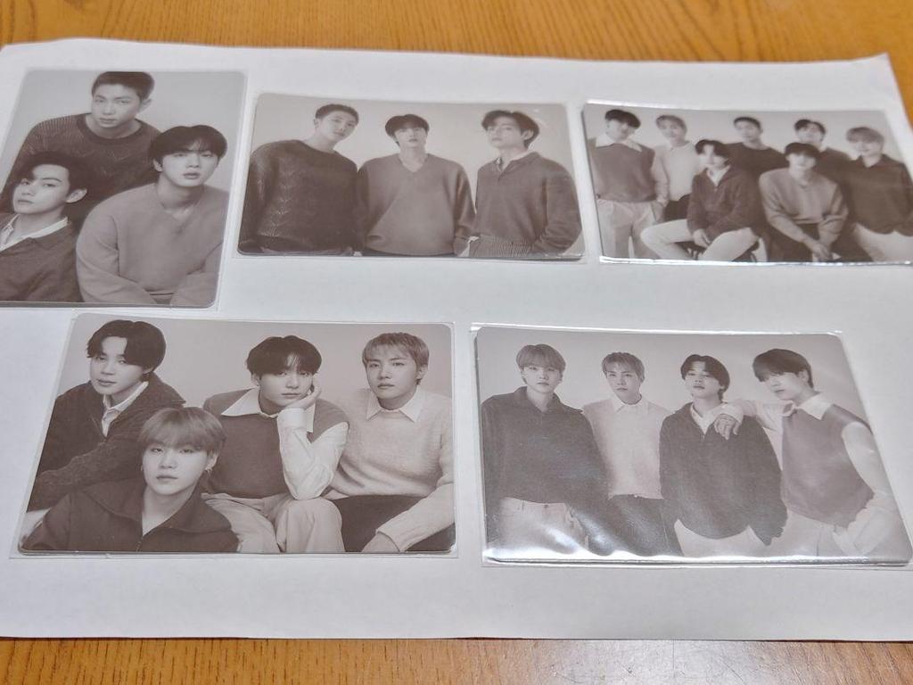 [USED] BTS MONOCHROME Mini Photo Cards J-hope, RM, Unit