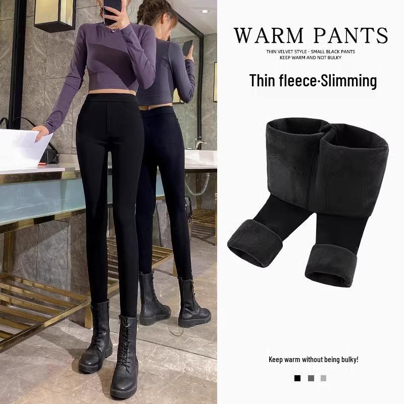 

Женские леггинсы из овечьей шерсти 2024: Бархатистый, Черный, Зимнее тепло, Приталенный крой S 78-95 lbs