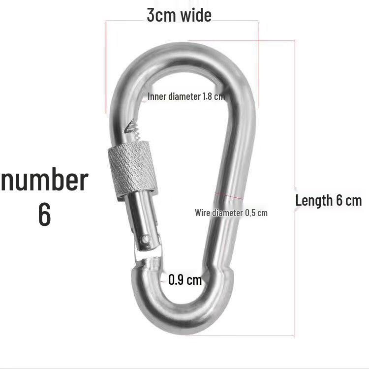 

Safety Snap Hook & D-Ring Carabiner Keychain Dog Leash Clip