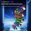 C10 Motorcycle Helmet Bluetooth Headset BT5.4 Handsfree Call Wireless Noise Reduction Waterproof Headphone with RGB Light