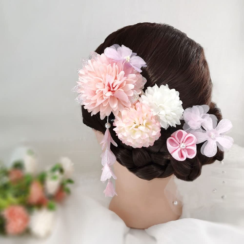 hair artificial perfect for and other traditional Japanese hair accessory for and other traditional Japanese hair clip with flower detailing