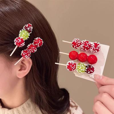 Grampo de Cabelo Design de Abóbora de Açúcar Imitação Presilha de Cabelo Força de Fixação Estável Grampo Lateral para Franja Cabelo de Feriado