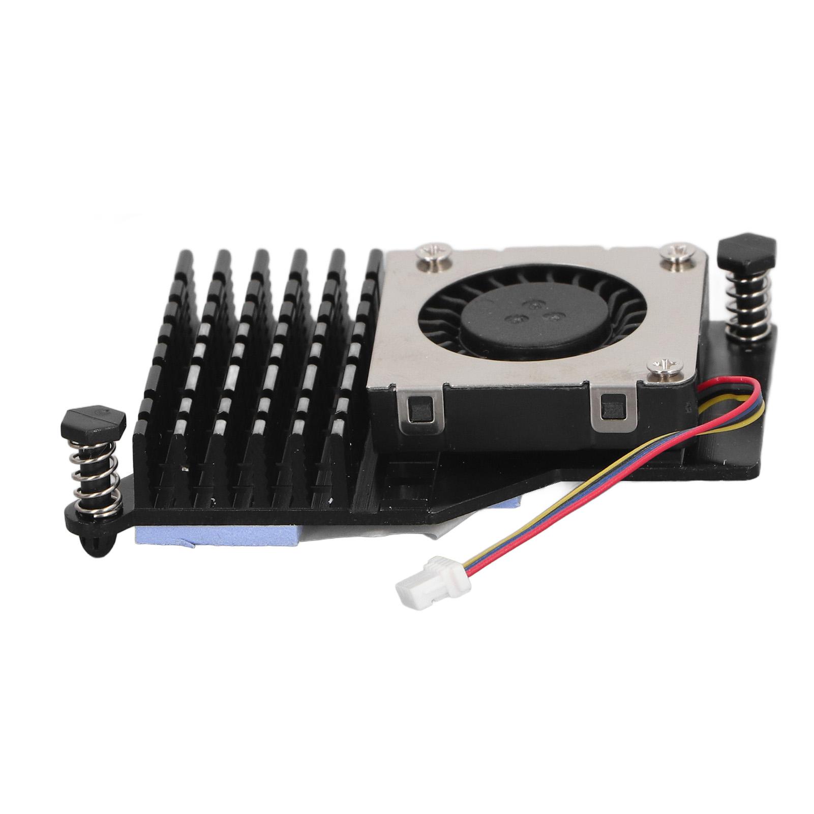 

for Pi 5 Cooler Replacement Aluminium Alloy Temperature Controlled PWM Speed Control Cooling Fan for Pi 5 4GB 8GB Black