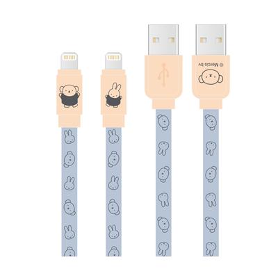 Gourmandies Miffy Lightning Compatible Sync & Charging Cable, Miffy & Boris MF-387C